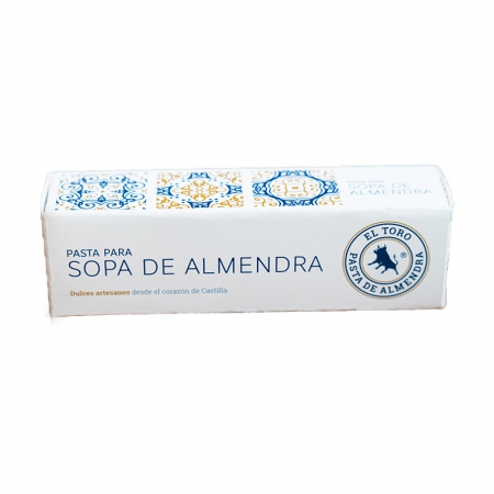 Caja para tienda online de pasta para sopa de almendra de Pastelería Galicia. Edición 2019
