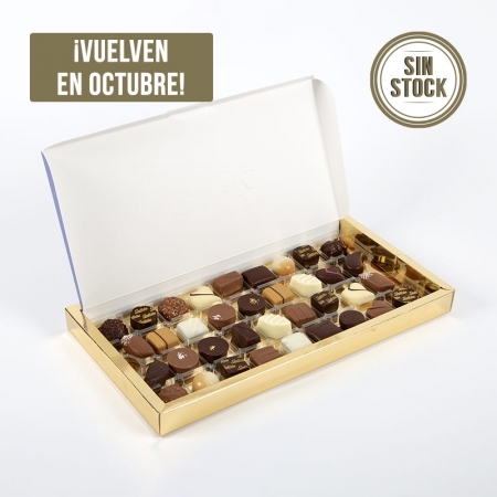 Caja de bombones artesanos de chocolate, pralinés y ganaches para comprar online sin stock hasta octubre