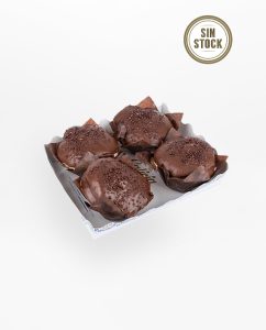 Bandeja con cuatro mojicones con cobertura y relleno de chocolate SIN STOCK ahora en tienda online de Pastelería Galicia