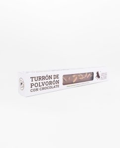 Vista general del turrón de Polvorón El Toro con chocolate, dulce gourmet en la tienda online de Pastelería Galicia